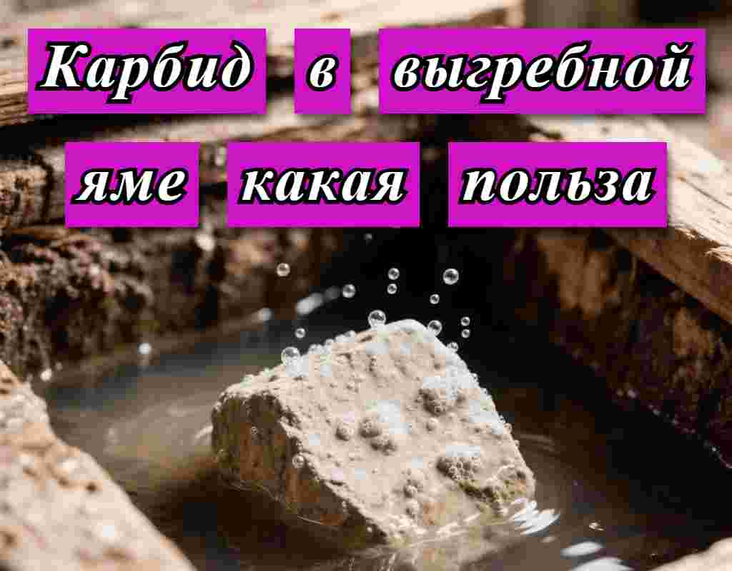 Как карбид брошенный в выгребную яму помогает забыть об ассенизаторе на долгие годы
